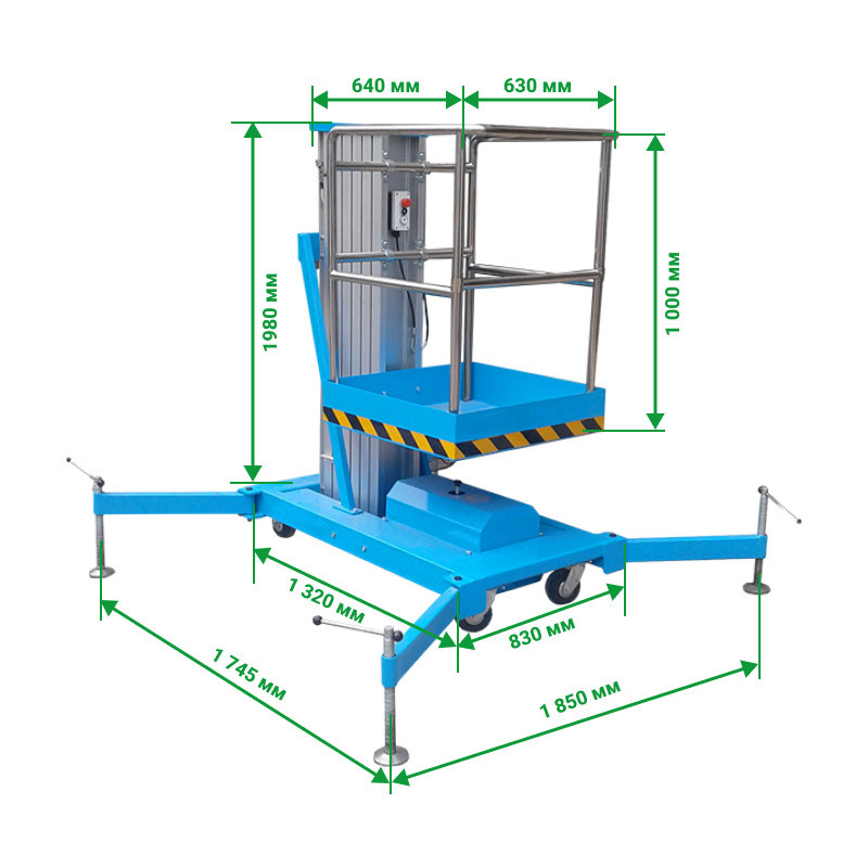 2 - Одномачтовый подъемник PROLIFT GTWY9-100 AC