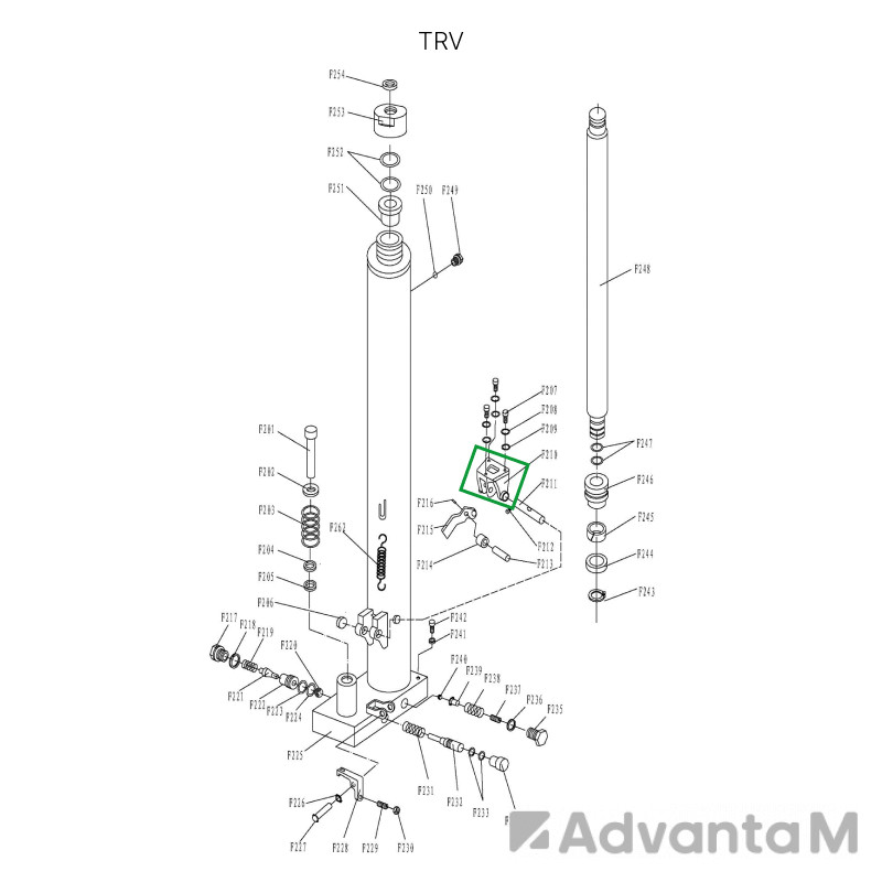 Кронштейн ручки для TRV  - 1