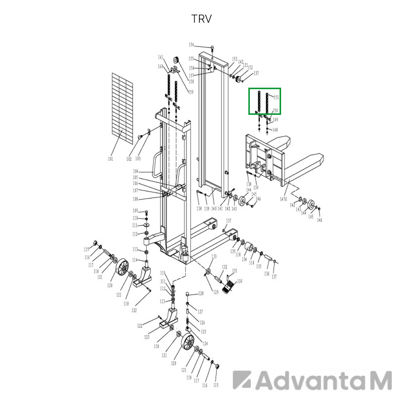 Цепь  гидроузла для TRV1516  - 1